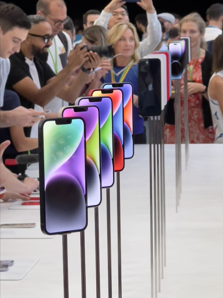 CUPERTINO, CA - SEPTEMBER 7: Apple unveiled four new iPhones, three new Apple Watches and an updated AirPods Pro during a press event on Wednesday in Cupertino, California, United States on September 7, 2022. (Photo by Mustafa Seven/Anadolu Agency via Getty Images)