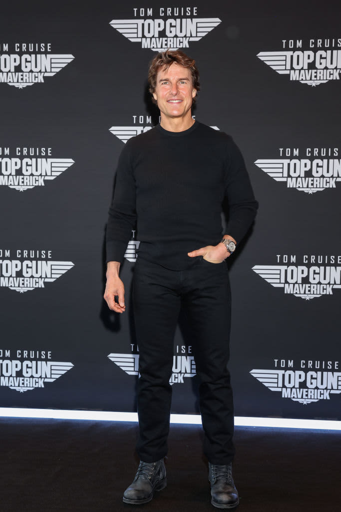 MEXICO CITY, MEXICO - MAY 06: Tom Cruise attends the Mexico Press Day of "Top Gun: Maverick" at The Ritz Carlton Hotel on May 06, 2022 in Mexico City, Mexico. (Photo by Hector Vivas/Getty Images for Paramount Pictures)