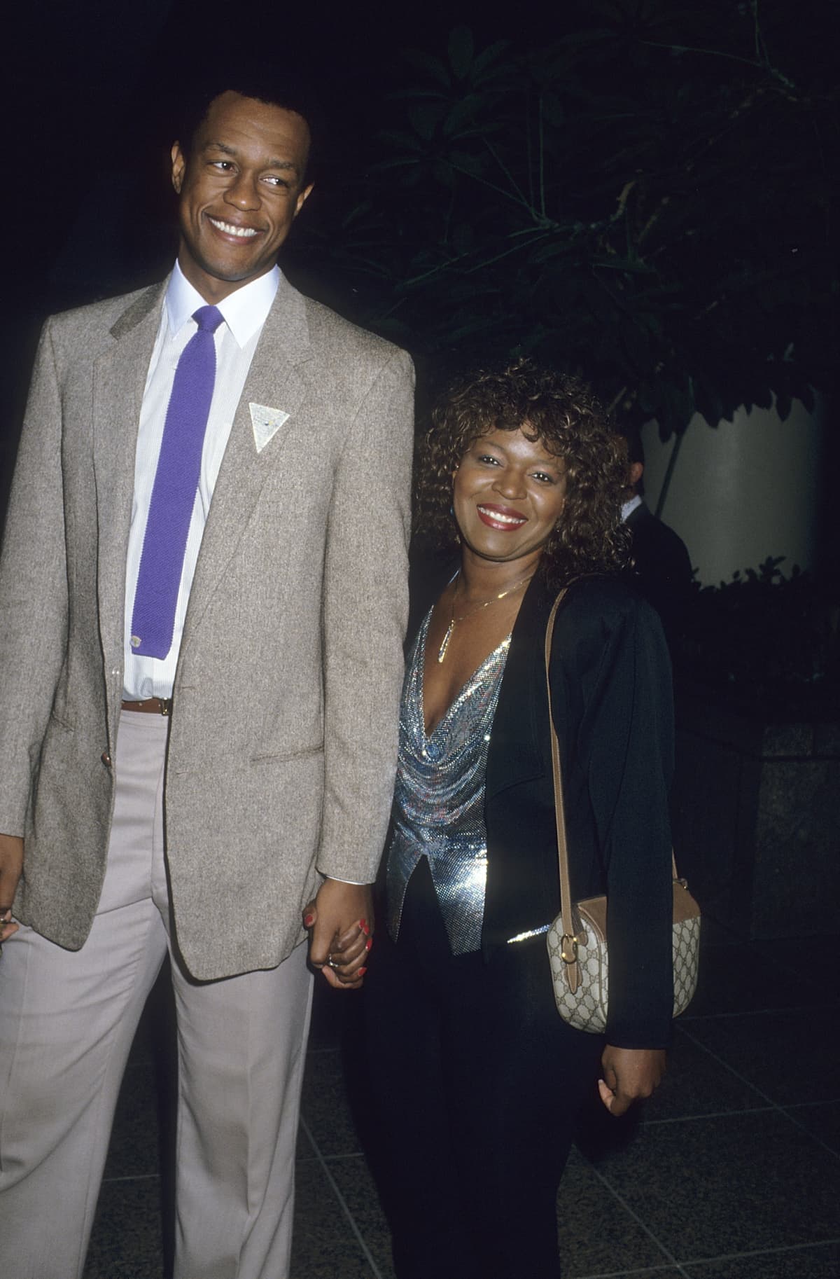 LOS ANGELES - JULY 2:   Actor Kevin Peter Hall and actress Alaina Reed attend the "She Loves Me!" Opening Night Performance on July 2, 1987 at the Dorothy Chandler Pavilion, Music Center in Los Angeles, California. (Photo by Ron Galella, Ltd./Ron Galella Collection via Getty Images)