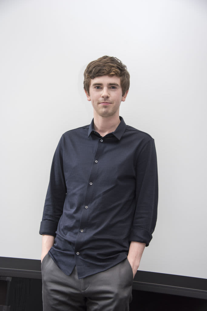 NEW YORK, NY - SEPTEMBER 20:  Freddie Highmore at "The Good Doctor" Press Conference at the Andaz Hotel on September 20, 2018 in New York City.  (Photo by Vera Anderson/WireImage)