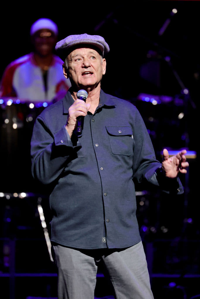 NEW YORK, NEW YORK - MARCH 10: Bill Murray speaks onstage during the Sixth Annual LOVE ROCKS NYC Benefit Concert For God's Love We Deliver at Beacon Theatre on March 10, 2022 in New York City. (Photo by Jamie McCarthy/Getty Images for LOVE ROCKS NYC/God's Love We Deliver )
