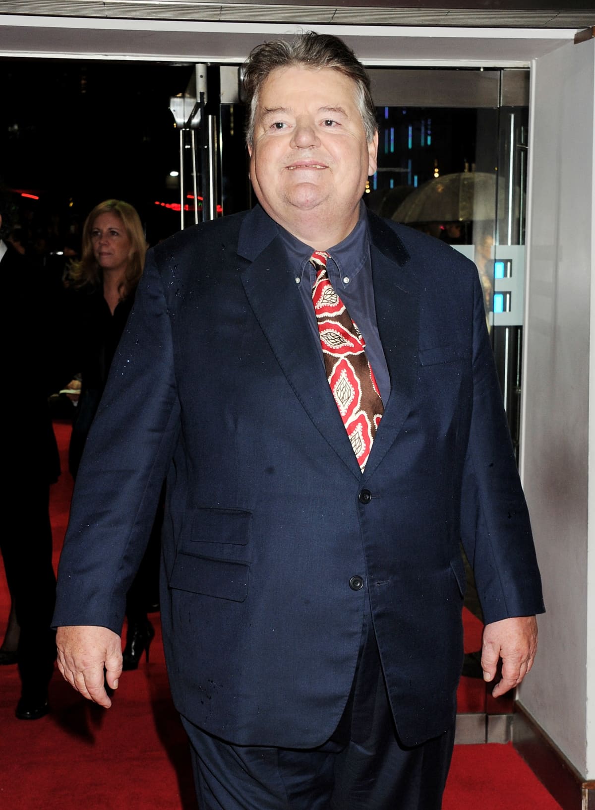 Robbie Coltrane Arrives For The World Premiere Of 'Quantum Of Solace' At The Odeon Leicester Square In London. (Photo by Antony Jones/UK Press via Getty Images)