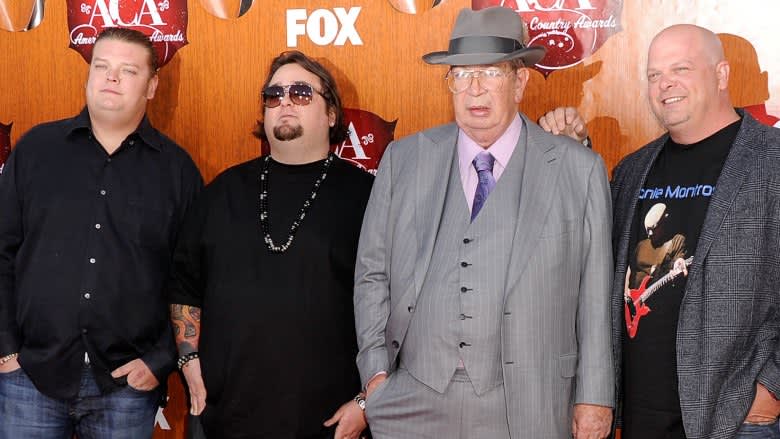 LAS VEGAS, NV - APRIL 16:  Television personality Richard "the Old Man" Harrison from History's "Pawn Stars" arrives at the Riviera Hotel & Casino on April 16, 2014 in Las Vegas, Nevada.  (Photo by Gabe Ginsberg/FilmMagic)