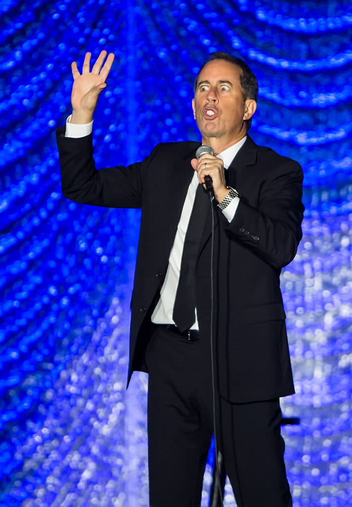 PHILADELPHIA, PA - NOVEMBER 10:  Stand-up comedian and actor Jerry Seinfeld performs during Philly Fights Cancer: Round 4 at The Philadelphia Navy Yard on November 10, 2018 in Philadelphia, Pennsylvania.  (Photo by Gilbert Carrasquillo/Getty Images)