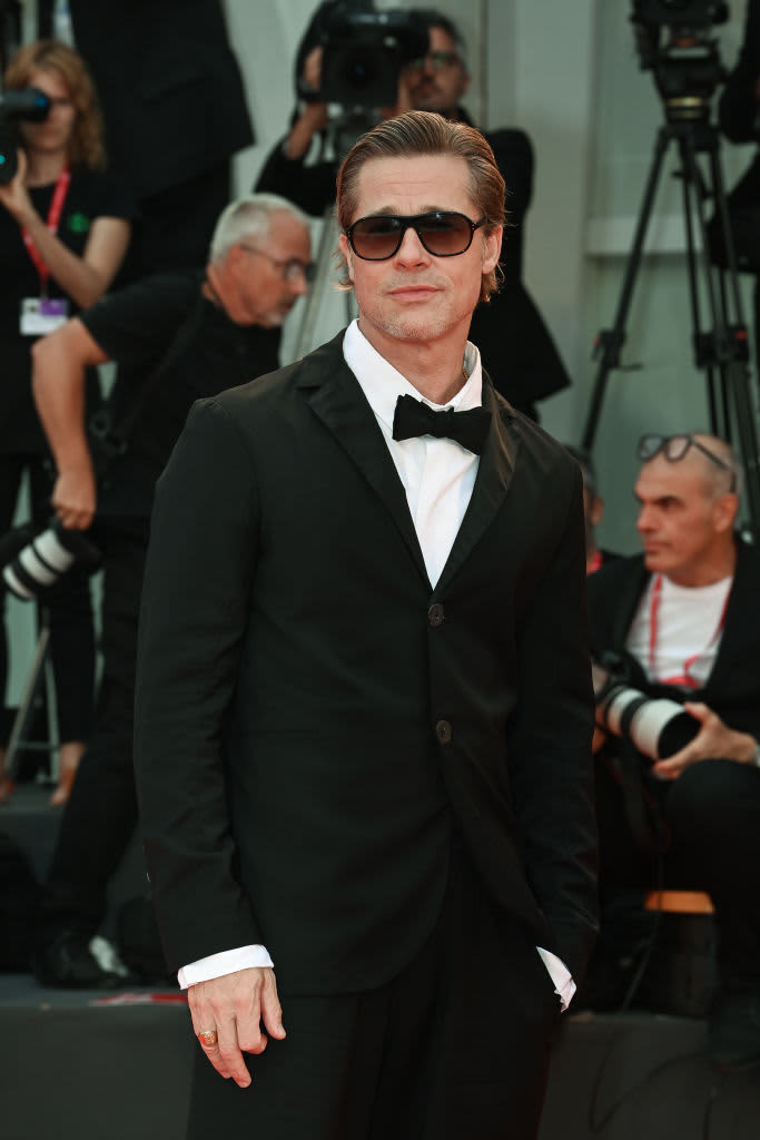 American actor Brad Pitt  at the 79 Venice International Film Festival 2022.  Blonde Red Carpet. Venice (Italy), September 8th, 2022 (Photo by Marilla Sicilia/Archivio Marilla Sicilia/Mondadori Portfolio via Getty Images)