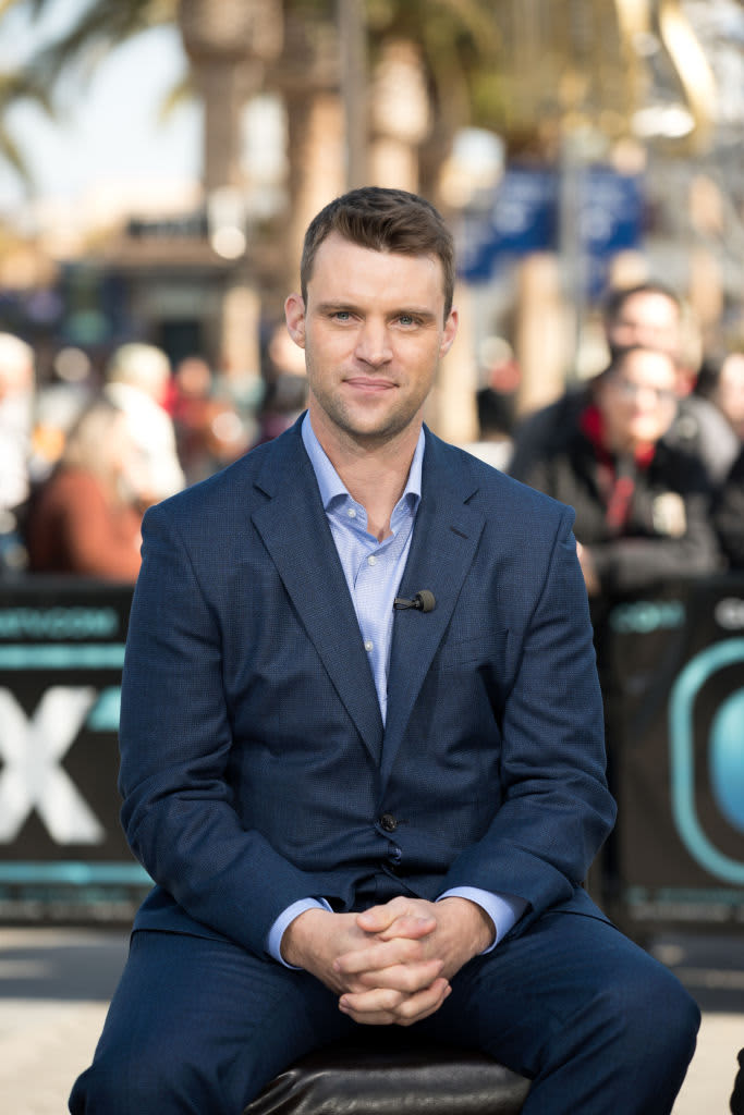 UNIVERSAL CITY, CA - MARCH 01:  Jesse Spencer visits "Extra" at Universal Studios Hollywood on March 1, 2018 in Universal City, California.  (Photo by Noel Vasquez/Getty Images)