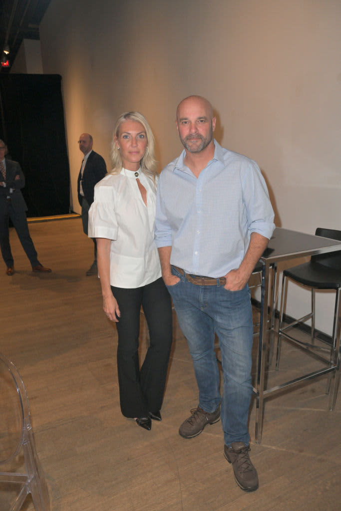 TORONTO, ONTARIO - DECEMBER 01: (L-R) Sarah Baeumler and Bryan Baeumler attend the Pluto TV Canada press conference and launch events at The Design Exchange on December 01, 2022 in Toronto, Ontario. (Photo by Robert Okine/Getty Images)