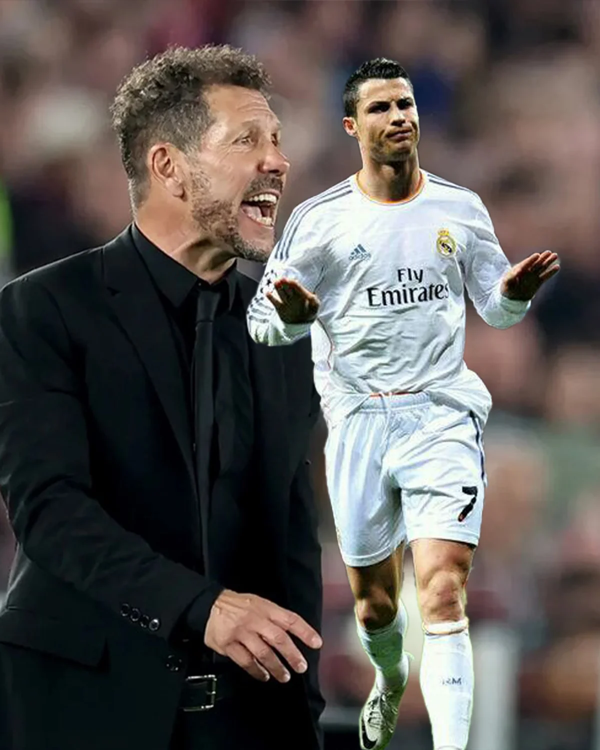 سيميوني يقلد احتفال كريستيانو رونالدو الشهير أمام برشلونة