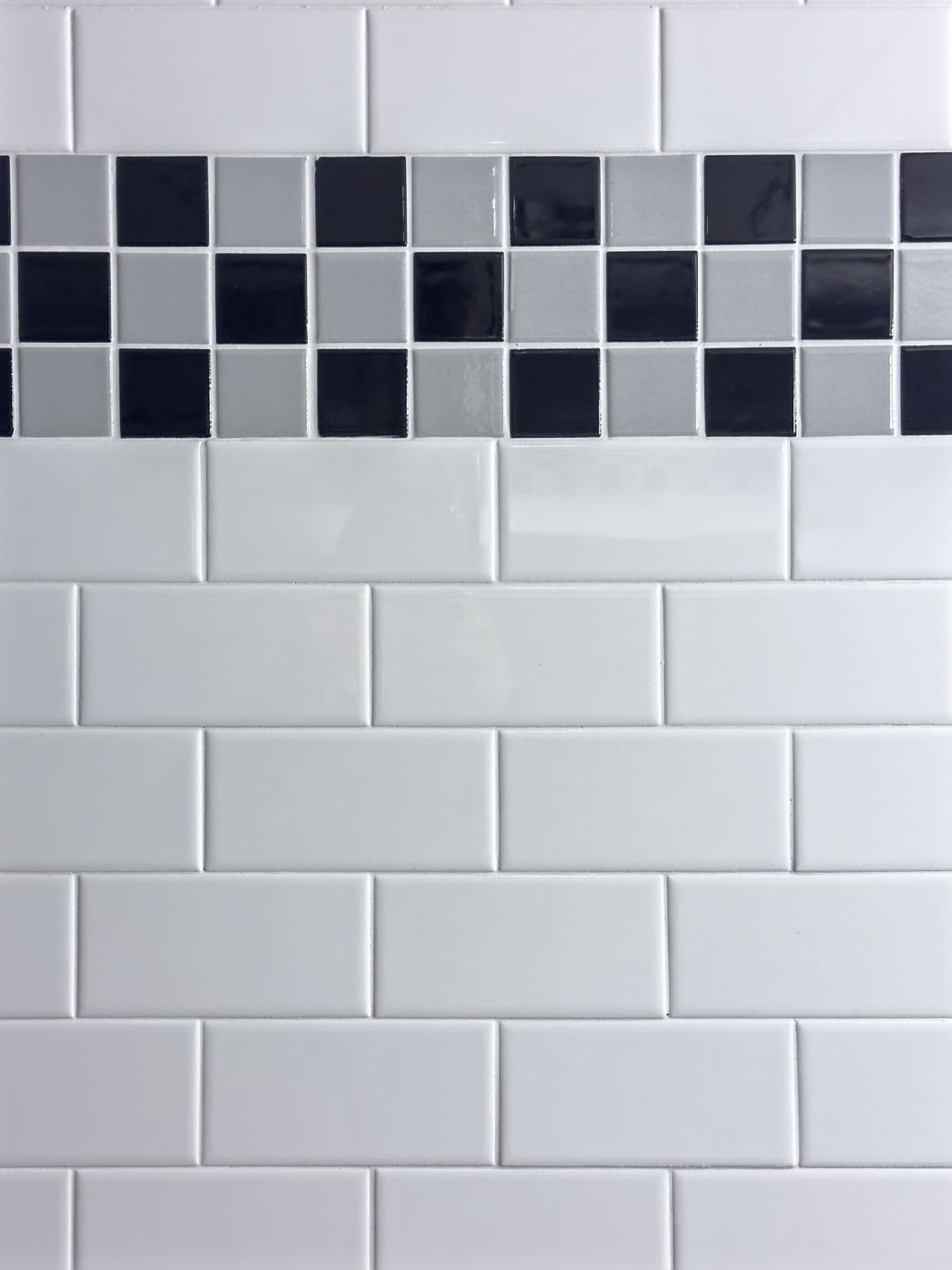 A tiled wall.