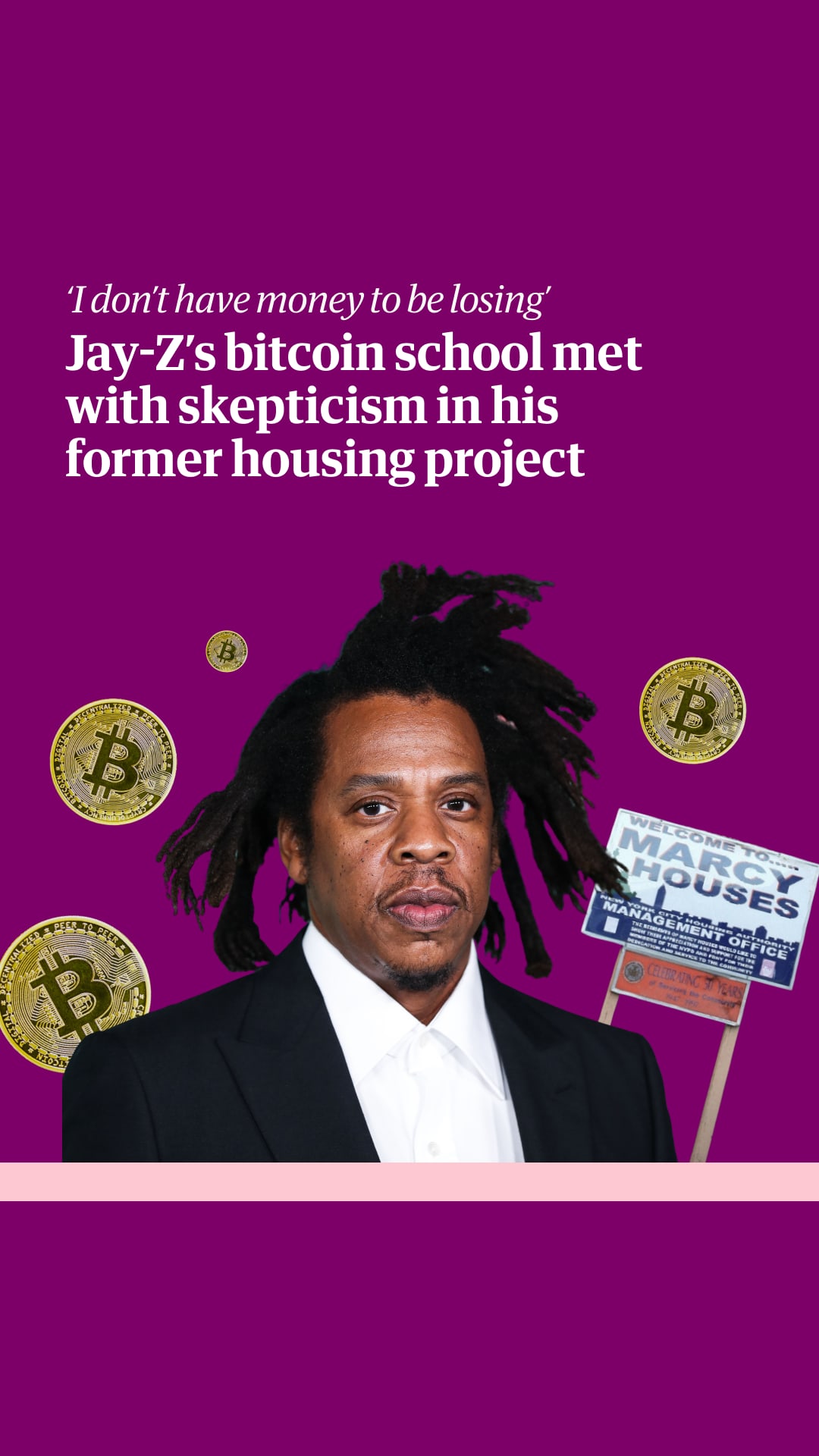 Jay-Z's bitcoin school met with skepticism in his former housing project:  'I don't have money to be losing', Jay-Z