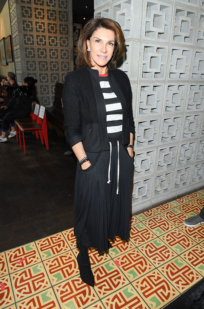  Host of TV series "Love it or List it" Hilary Farr attends the launch of Coco Rocha's line "CO+CO" In Canada at Lukee Restaurant on April 13, 2016 in Toronto, Canada