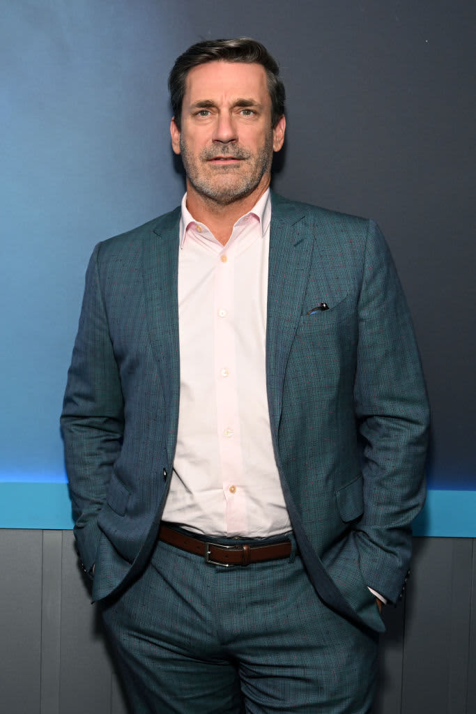 NEW YORK, NEW YORK - JUNE 10: Jon Hamm speaks onstage at the world premiere of "The Big Lie" hosted by Audible at Studio 25 during the Tribeca Festival 2022 on June 10, 2022 in New York City. (Photo by Bryan Bedder/Getty Images for Audible)