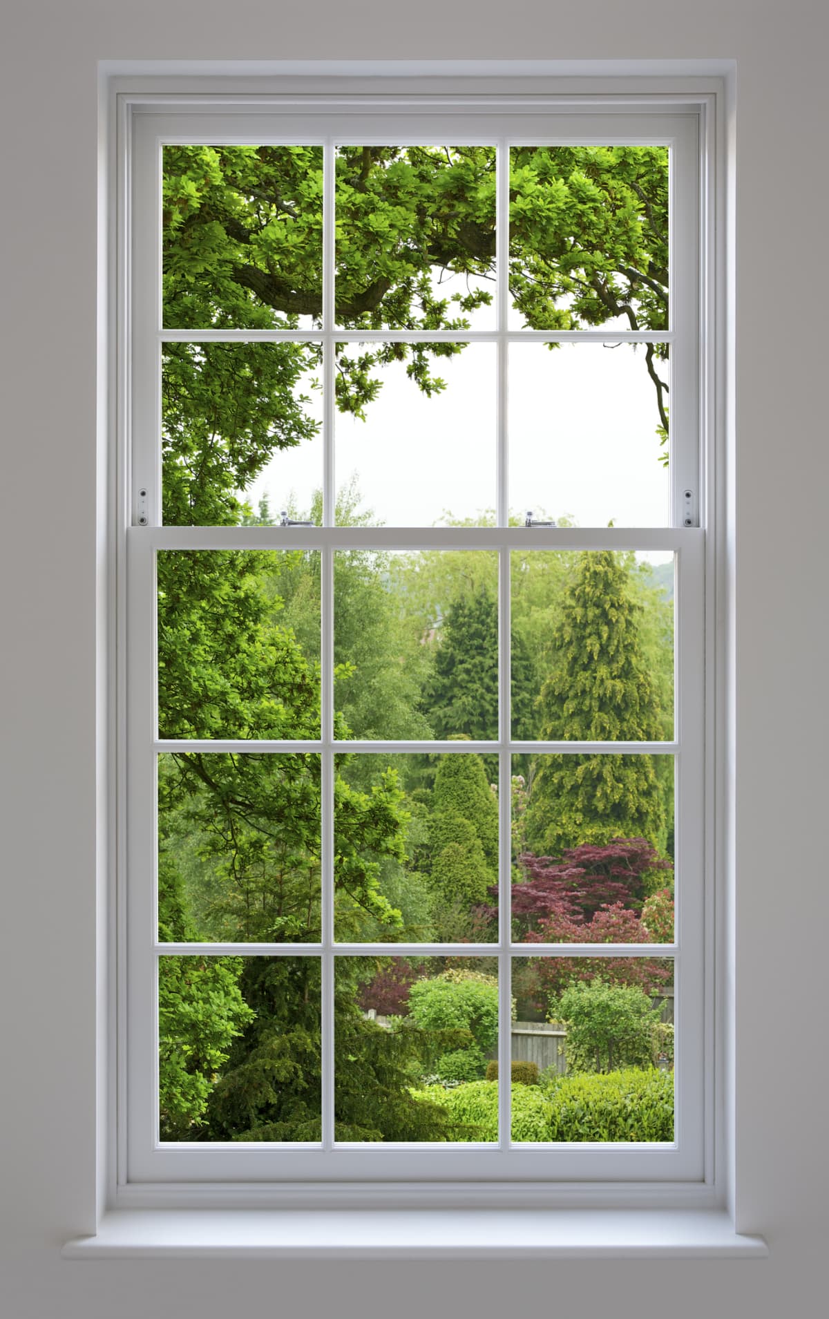 A paned window