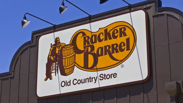 Cracker Barrel Restaurant and Old Country Store roadside sign. (Photo by: Jeffrey Greenberg/Universal Images Group via Getty Images)
