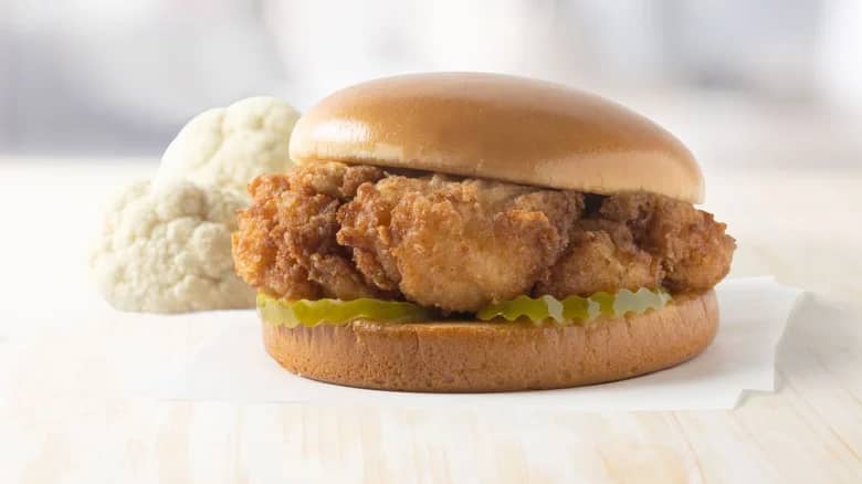 Chick-fil-A chicken sandwich with pickles