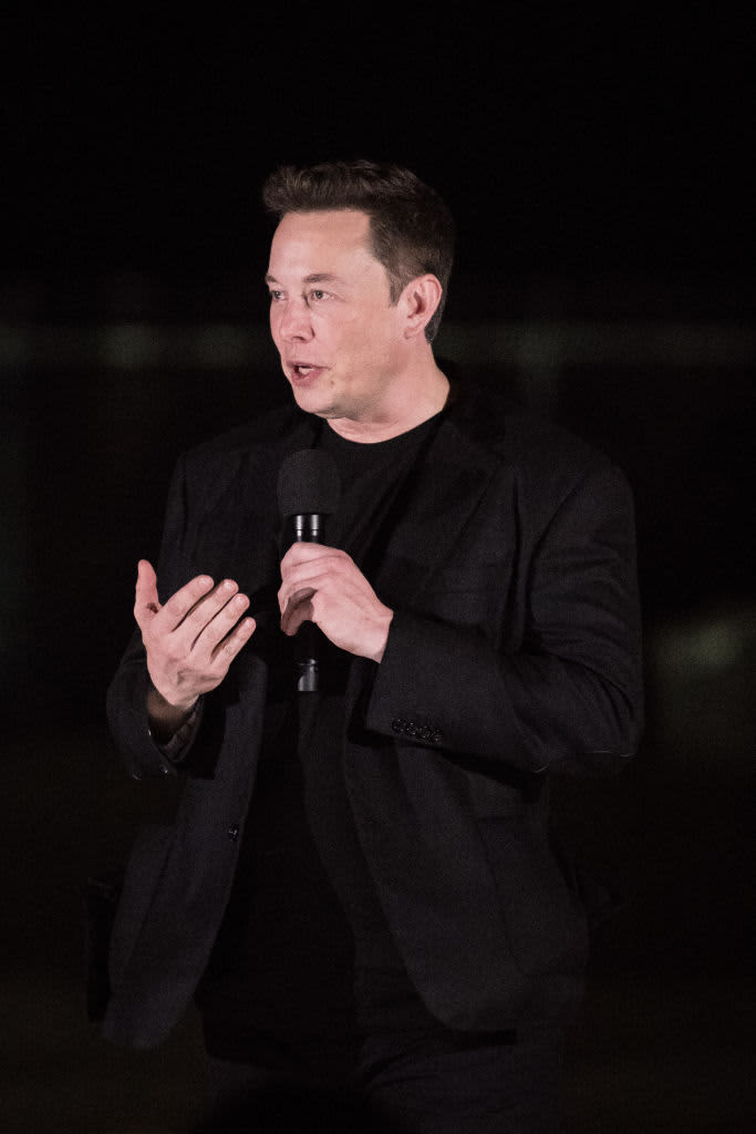 BOCA CHICA BEACH, TX - AUGUST 25: SpaceX founder Elon Musk speaks during a T-Mobile and SpaceX joint event on August 25, 2022 in Boca Chica Beach, Texas. The two companies announced plans to work together to provide T-Mobile cellular service using Starlink satellites. (Photo by Michael Gonzalez/Getty Images)