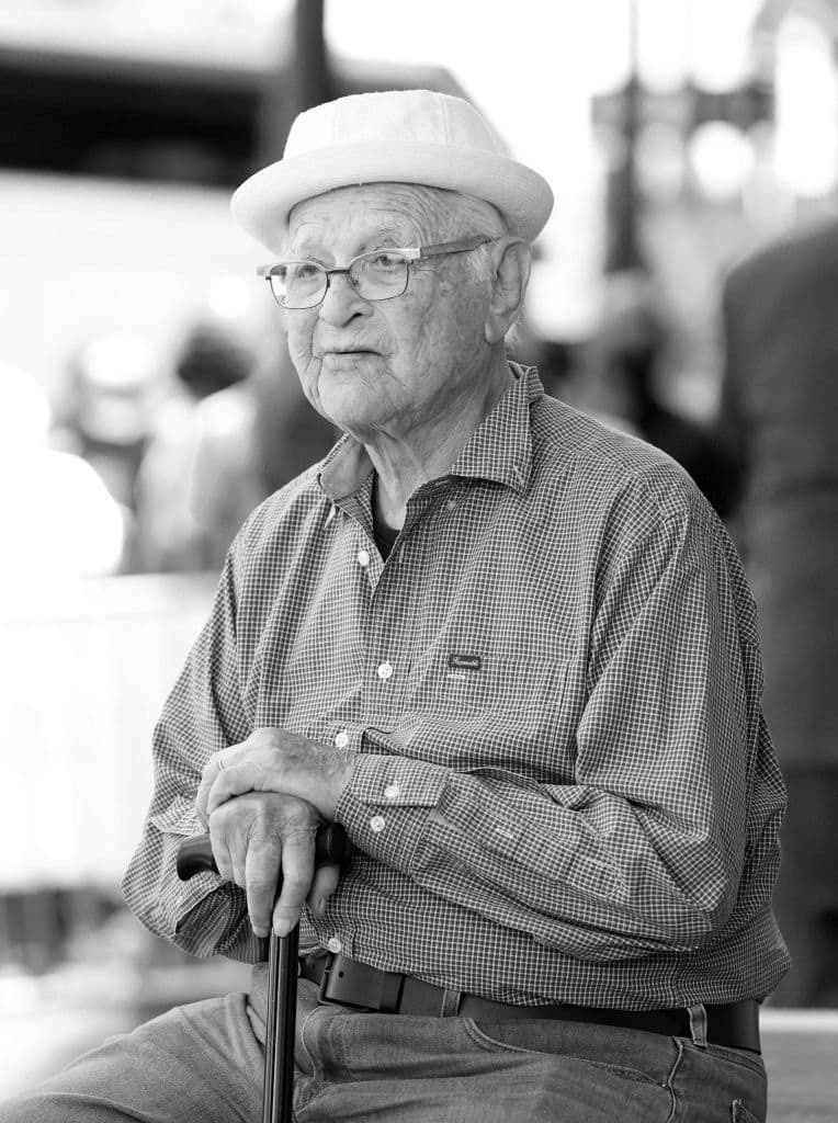 HOLLYWOOD, CALIFORNIA - JULY 20: (EDITORS NOTE: This image has been converted to black and white. Color version available.) Norman Lear attends the Hollywood Walk of Fame Star Ceremony honoring Marla Gibbs on July 20, 2021 in Hollywood, California. (Photo by Amy Sussman/Getty Images)