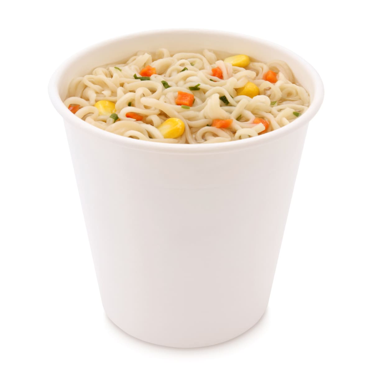 Instant Noddles Cup isolated on white (excluding the shadow)