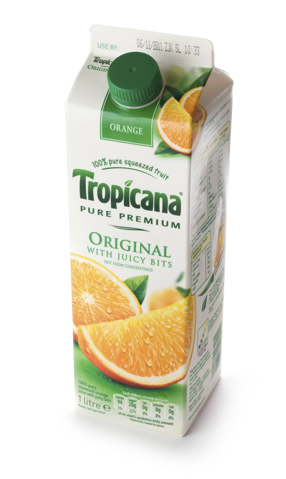 Tropicana original orange juice carton