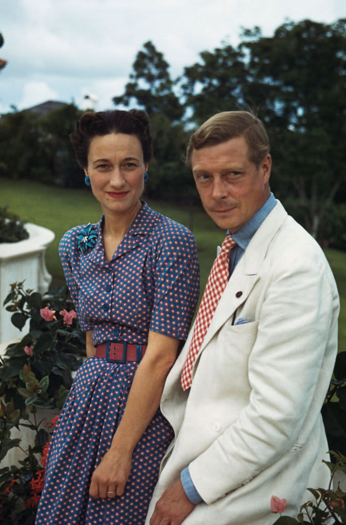 Former King Edward VIII and his wife Wallis Simpson pose outside